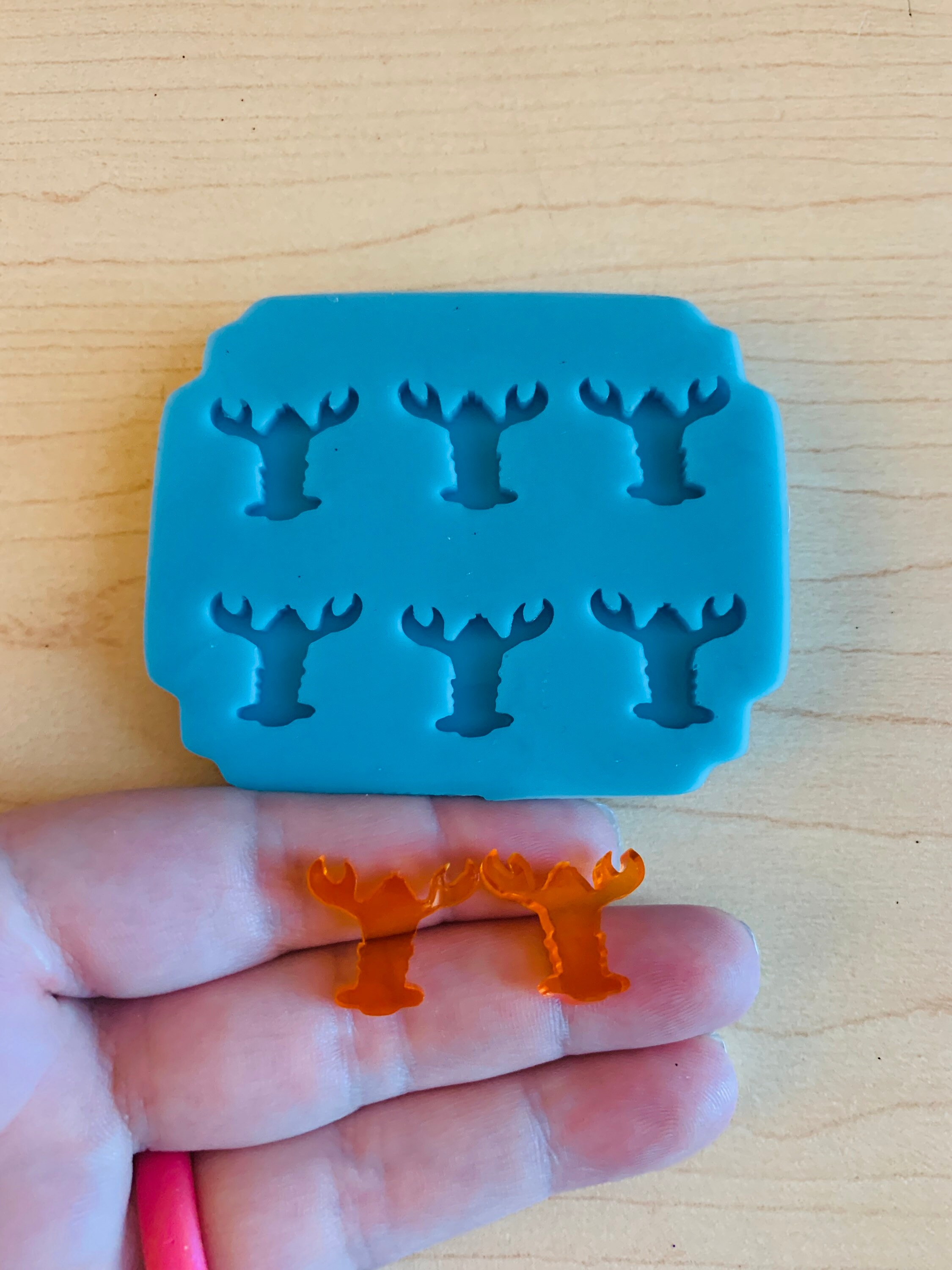 Crawfish Earring Mold Stud Mold Mold for Epoxy Resin Etsy