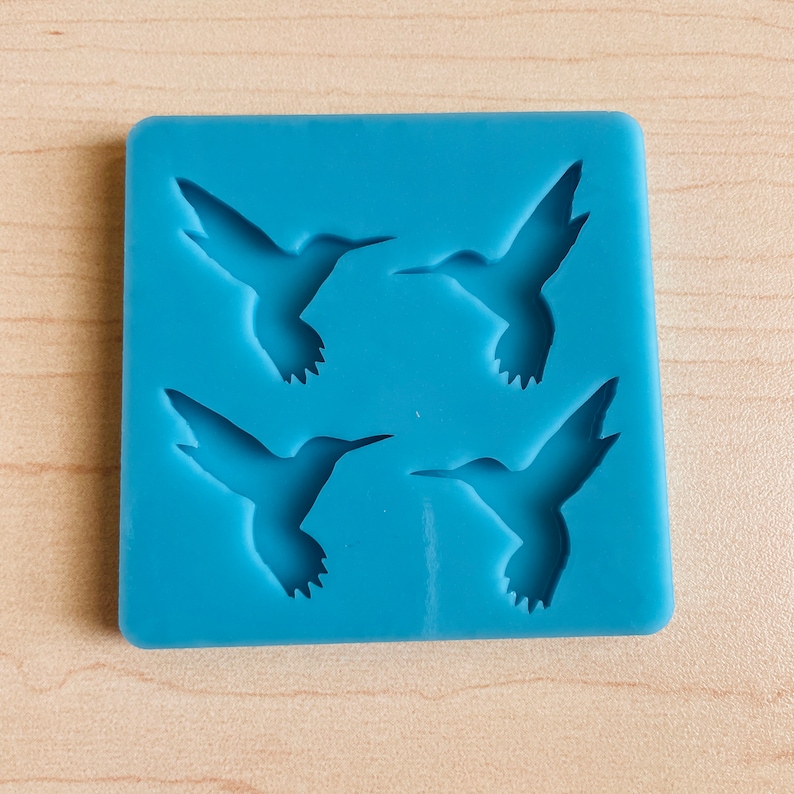 Hummingbird Earring Mold - Stud Mold - Mold for epoxy resin - Hummingbird Cabochon - DIY Resin Earring - Shiny Mold 