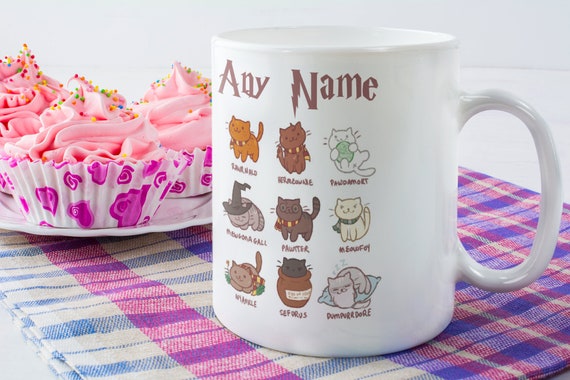 Personalised Potter Cats Cute Harry Pawter Kitten Gifts for Cat Coffee Mug 11oz