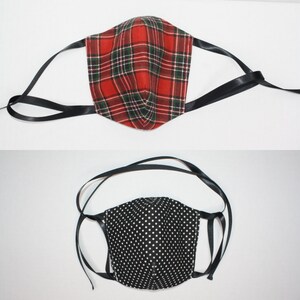 Reusable Double-sided Cotton Face Mask w/ Tie-around Ear loops
