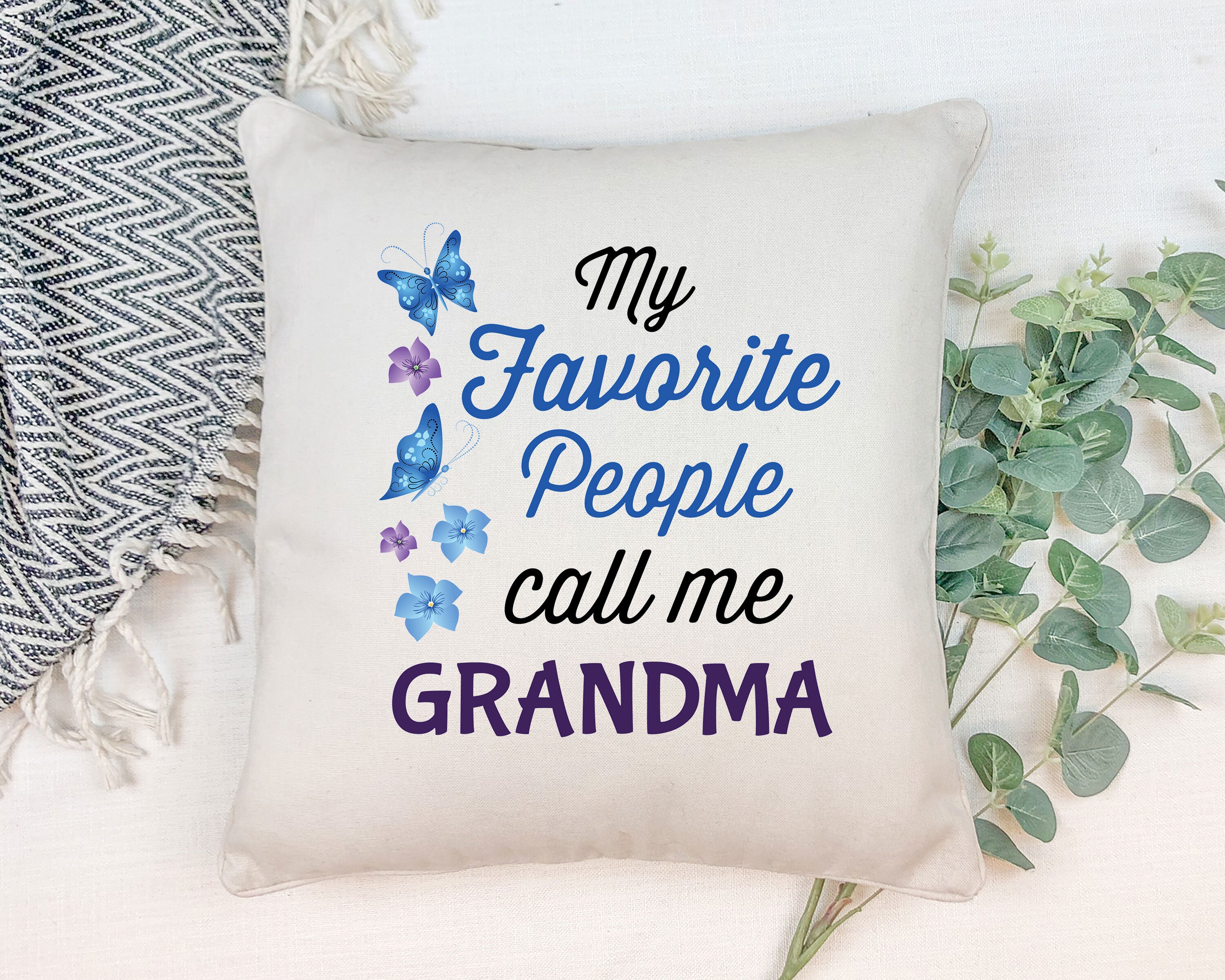 Personalized Grandma Pillow My Favorite People Call Me Etsy UK