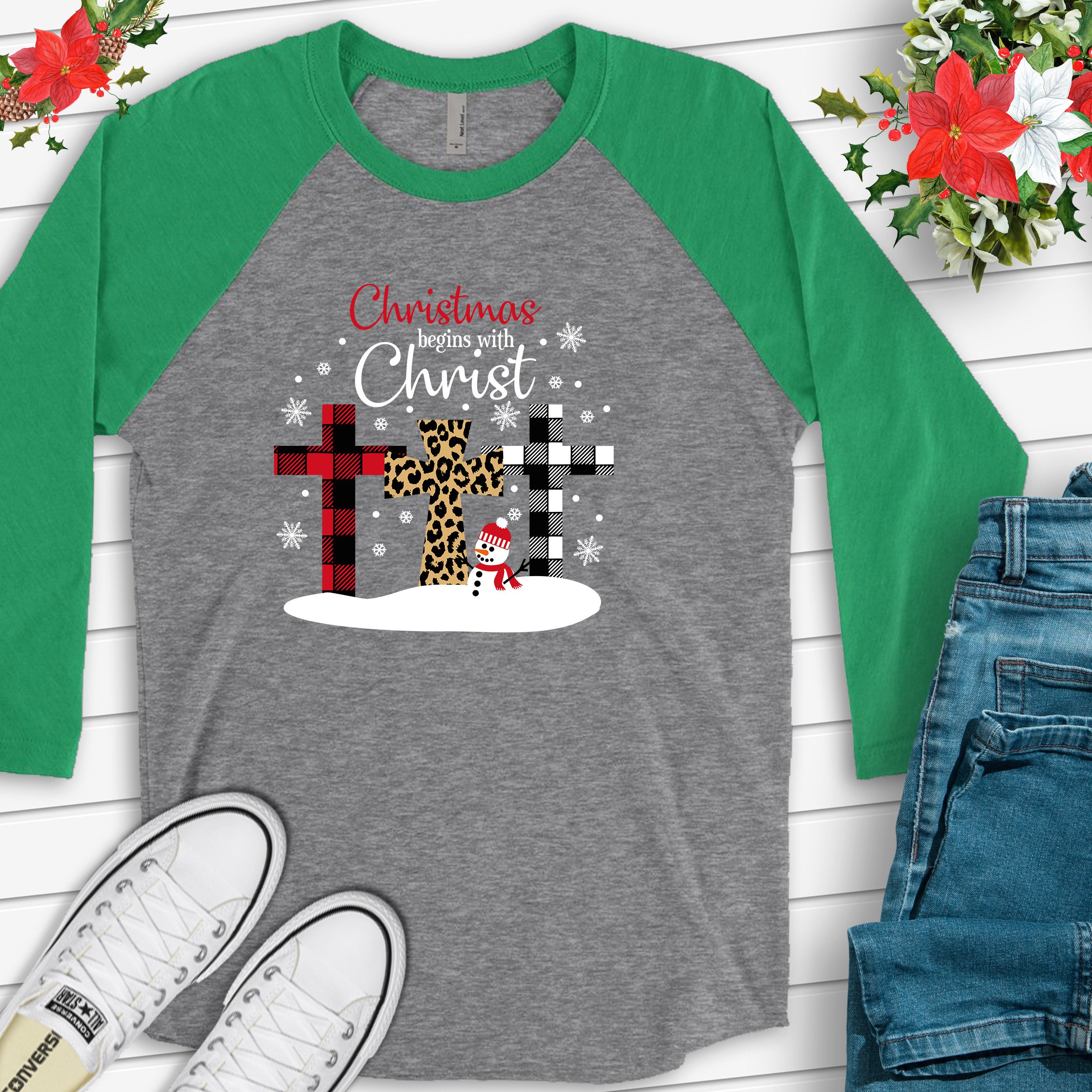Camisa de Navidad con envio gratis Navidad comienza Cristo Etsy