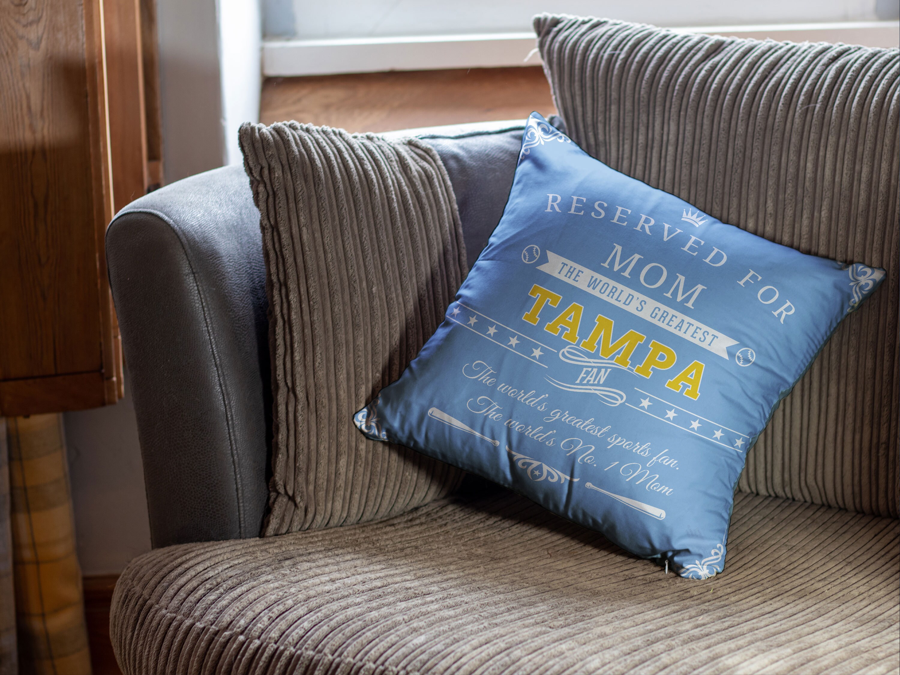 Personalized Tampa Baseball Pillow Cover Sports Pillow Cover Etsy UK