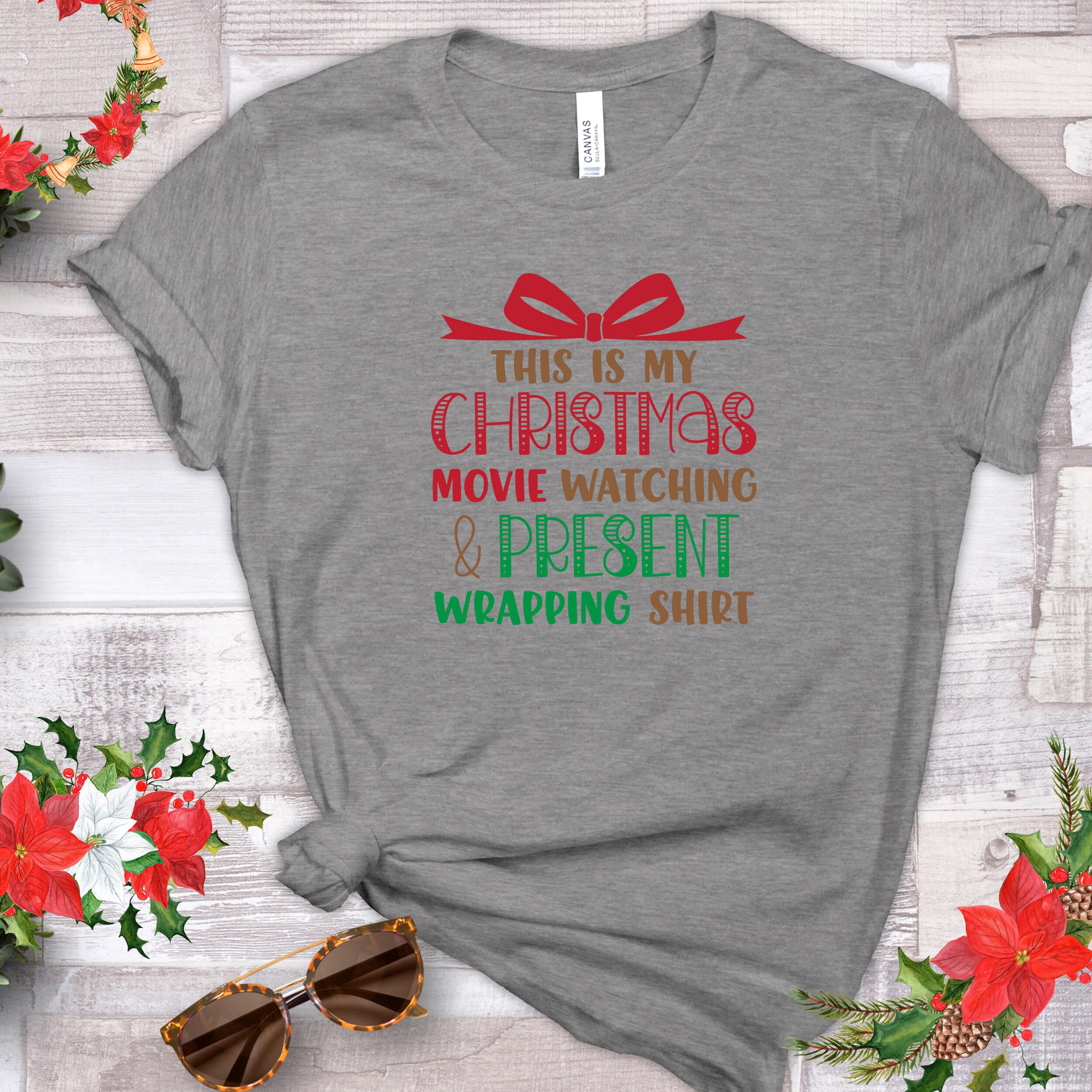 Present Wrapping Christmas Shirt plus sizes with FREE Etsy