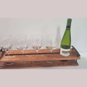 Serving Wine Tray with wine holder is a perfect housewarming or moving away gift.  Wine lovers gift.