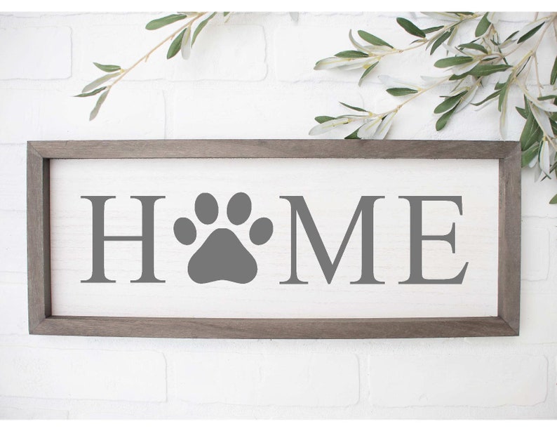Dog Sign SVG Paw Print Home Decor Dog Welcome Sign Dog | Etsy