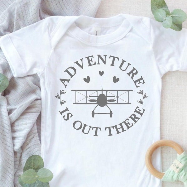 Adventure SVG, Baby SVG, Nursery Quote SVG, Plane, Aviation, Bodysuit, Newborn, Home Decor, Explore, Sign svg, Silhouette Cricut Cut File