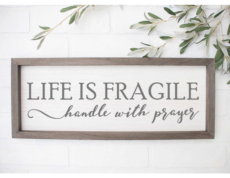 Download Life Is Fragile Handle With Prayer SVG Religious Quote SVG | Etsy