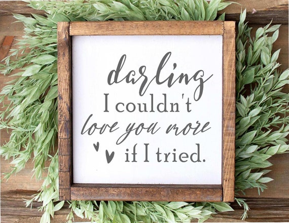 Darling Svg Quote Sign Svg Home Decor Svg Bedroom Wedding Etsy