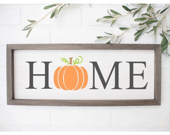 Home Welcome Sign Pumpkin SVG, Pumpkin SVG, Fall, Autumn, Thanksgiving, Halloween, Home Decor, Kitchen, Sign, Silhouette Cricut Cut File