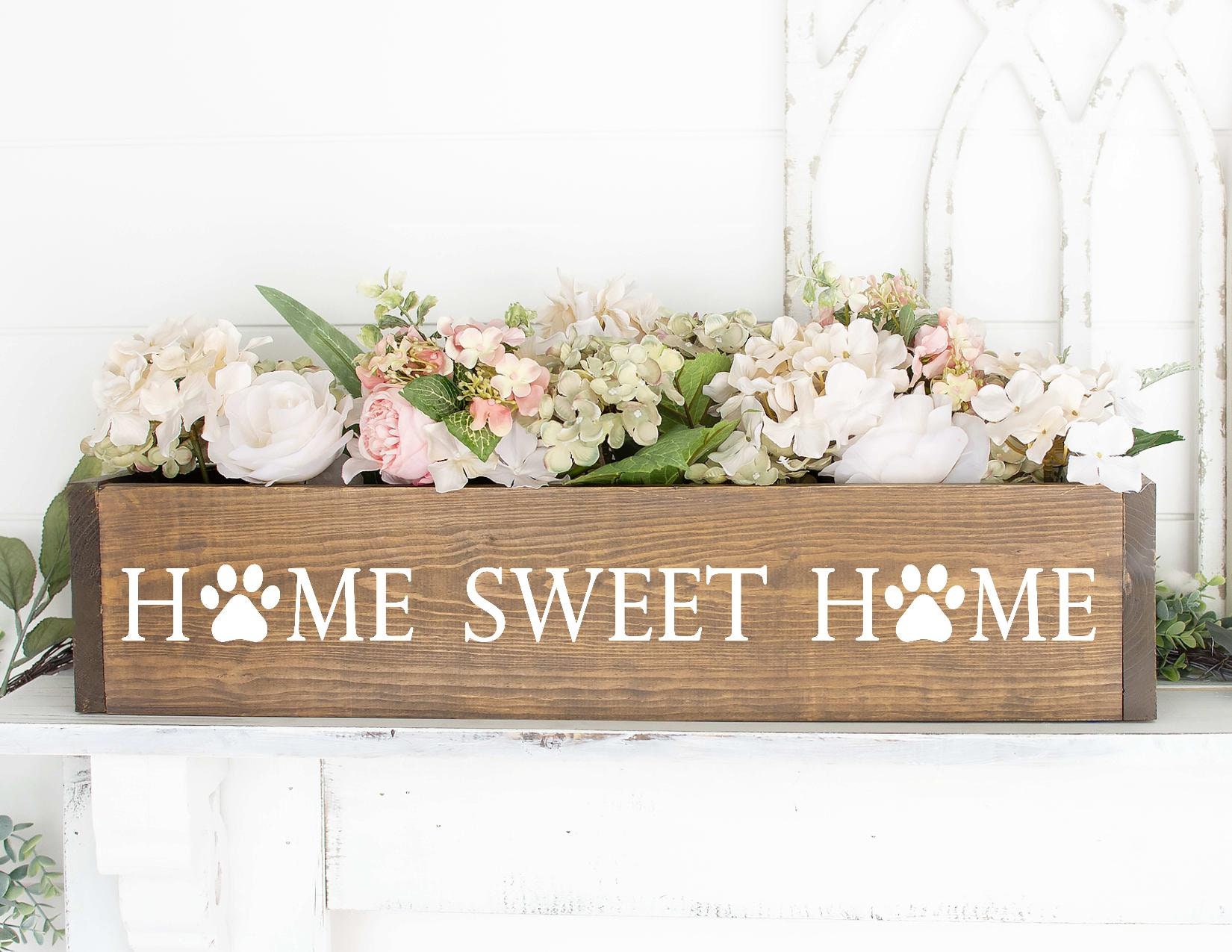Dog Sign Home Sweet Home SVG Paw Print SVG Dog Lover SVG | Etsy
