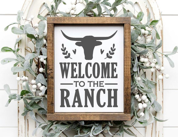 The Ranch Svg Bienvenue à The Ranch SVG Cow SVG Farm SVG Farmhouse Barn - Etsy France