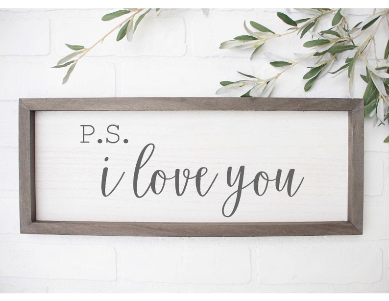Download P.S. I Love You SVG Sign Bedroom Sign Home Decor Family | Etsy