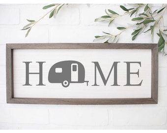 RV Camper Sign SVG, Rolling Estate, RV, Camper, Home, Welcome Sign, Camping, Home Decor, Adventure, Explore, Silhouette Cricut Cut File