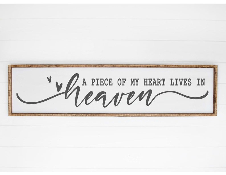 Download A Piece Of My Heart Lives In Heaven SVG Home Decor SVG ...