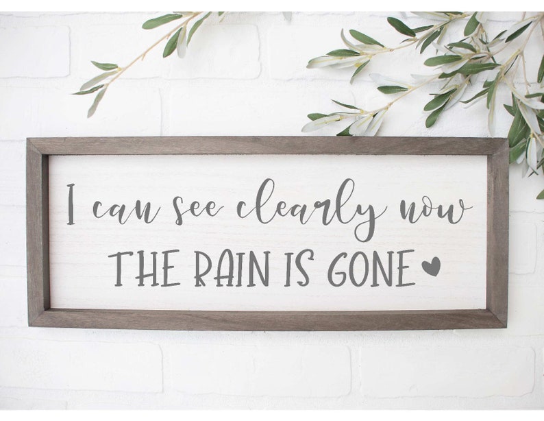 I Can See Clearly Now the Rain is Gone SVG Quote Etsy