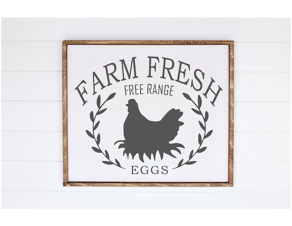 Download Farm Fresh Free Range Eggs Sign Svg Chicken Svg Home Decor Etsy