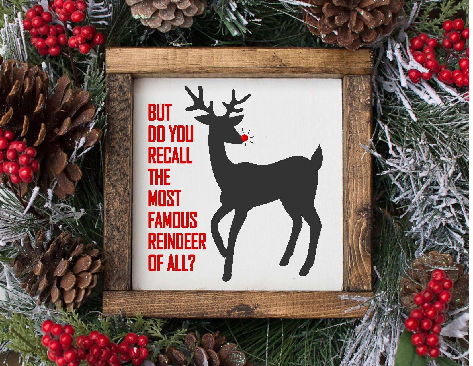 Rudolph Christmas 2022 Christmas Sign Svg Holiday Home Decor Svg Rudolph Svg | Etsy Ireland