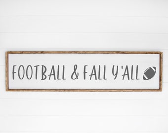 Football And Fall Y'all SVG, Fall Sign SVG, Football SVG, Family, Home Decor, Autumn, Sports, Thanksgiving svg, Silhouette Cricut Cut File