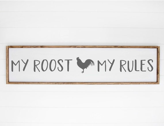 My Roost Rules Svg Rooster Chicken Sign Home Decor Singapore - Roost Home Decor My Roost Rules Svg Rooster Chicken Sign Home Decor Singapore - Roost Home Decor