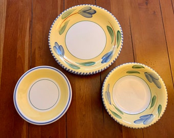 Vintage 8 Piece Kaleido Dinner and Side Plate Set by Pagnossin of Italy