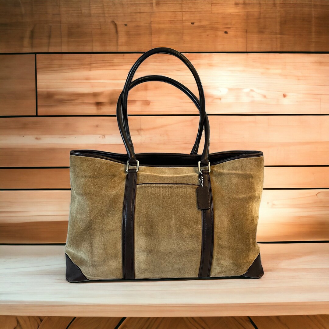 Coach suede best sale tote
