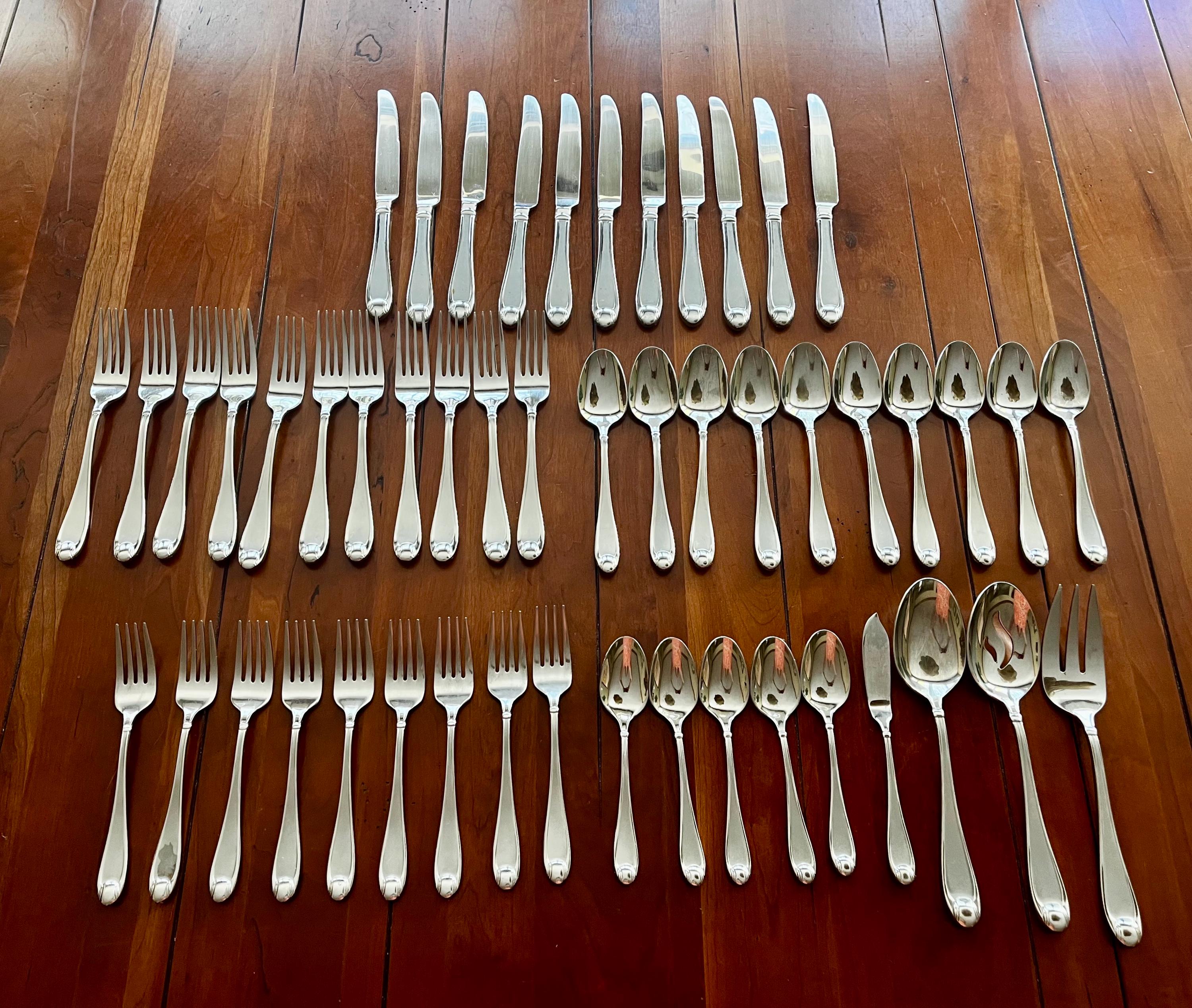 Vintage Oneida Satin Garnet Stainless Steel Flatware, Frost  5 Piece Serving Set SATIN GARNET Oneida 18/10 Stainless Steel Flatware FW65 main image 0