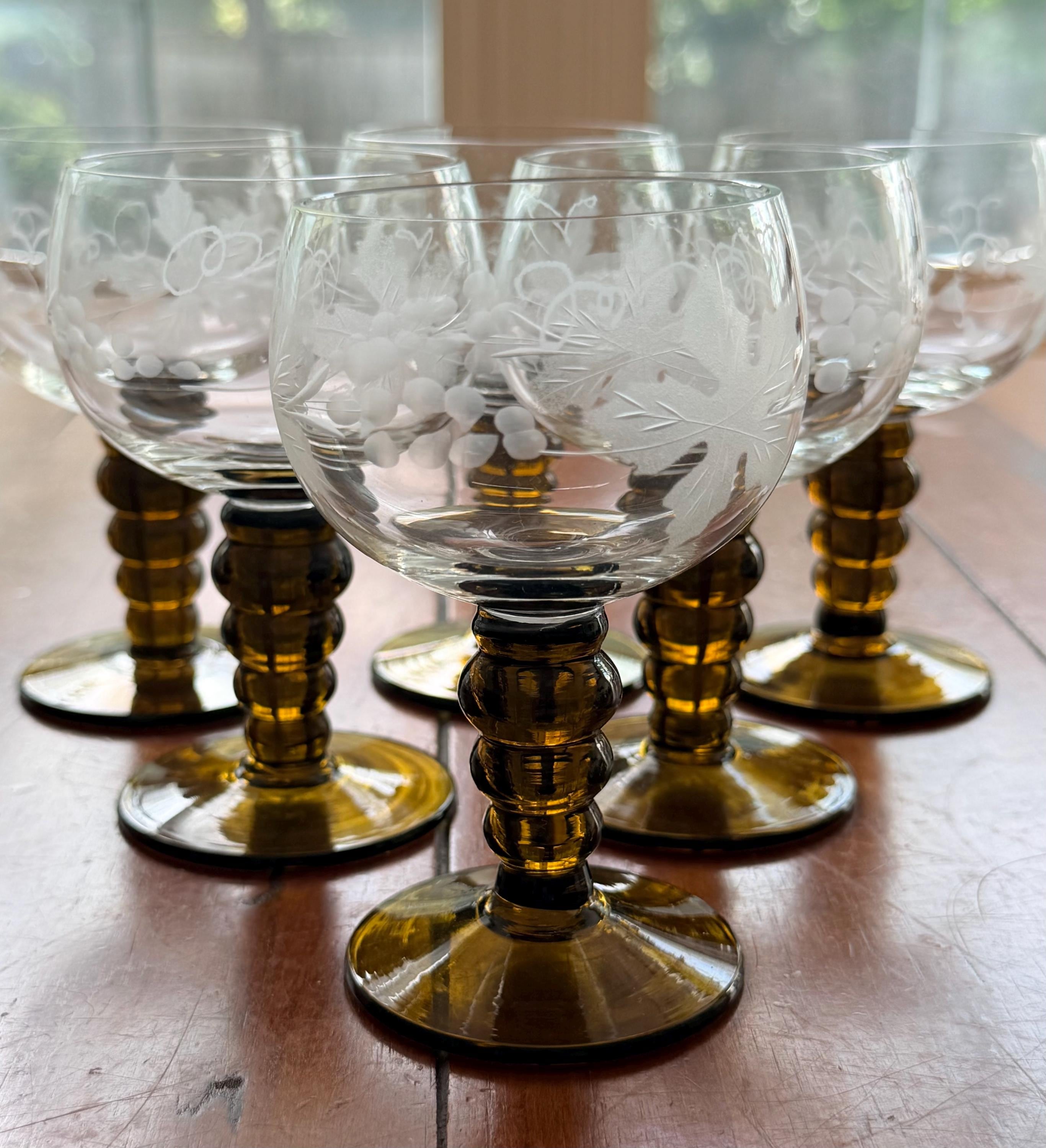 Etched Grape Glasses - Etsy