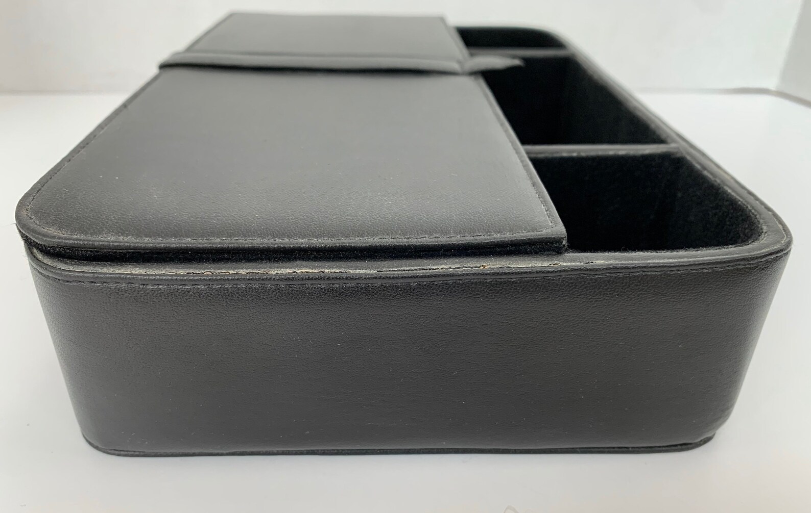 VINTAGE Black Faux Leather Jewelry Box Men's Jewelry Etsy