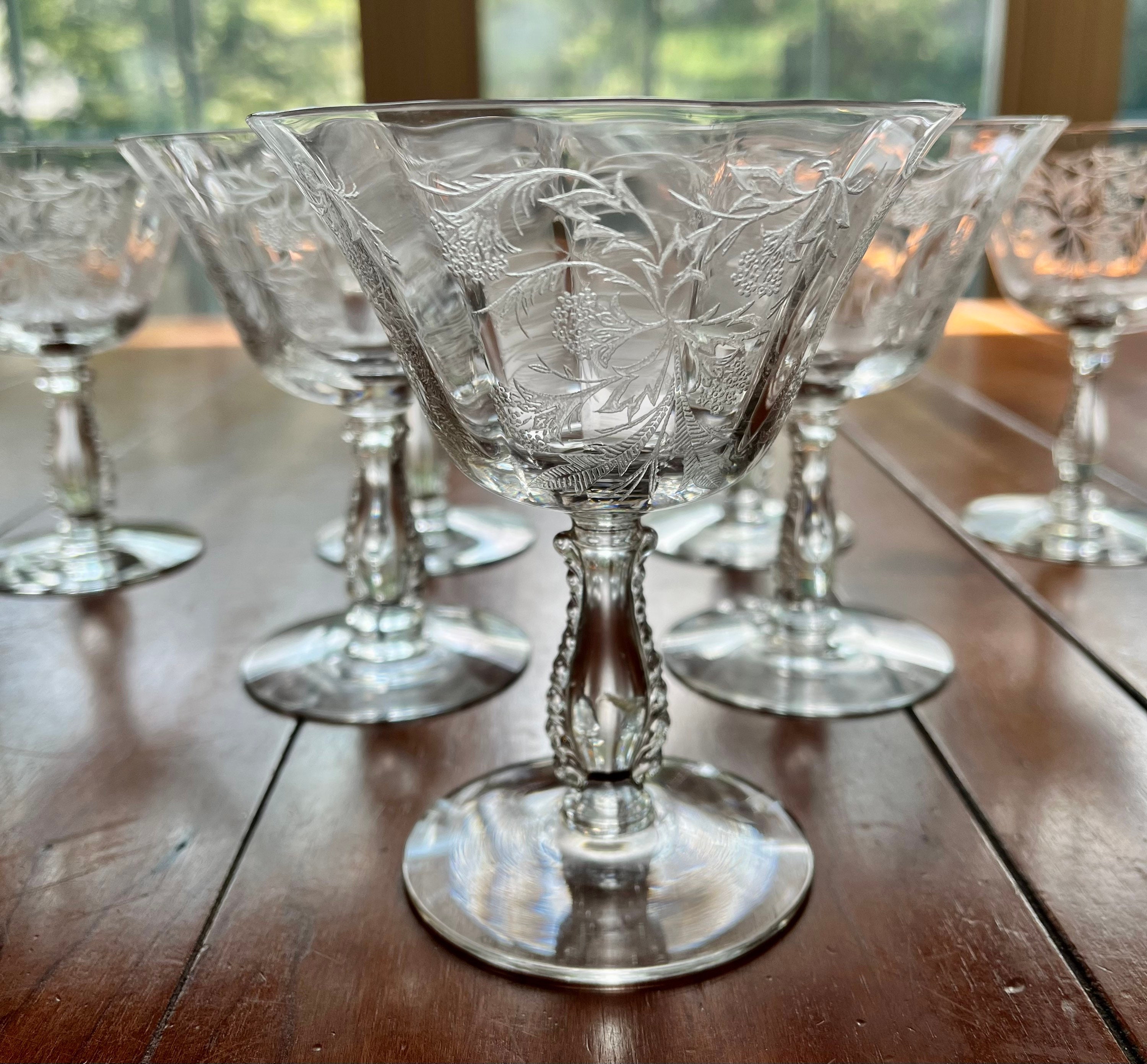 アメリカヴィンテージ Fostoria Glass クリーマー&シュガー Set of American Clear Open Sugar and Creamer by Fostoria
