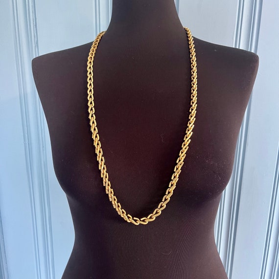Vintage Pilar Crespi Gold Tone S-Link Chain Necklace, 36”