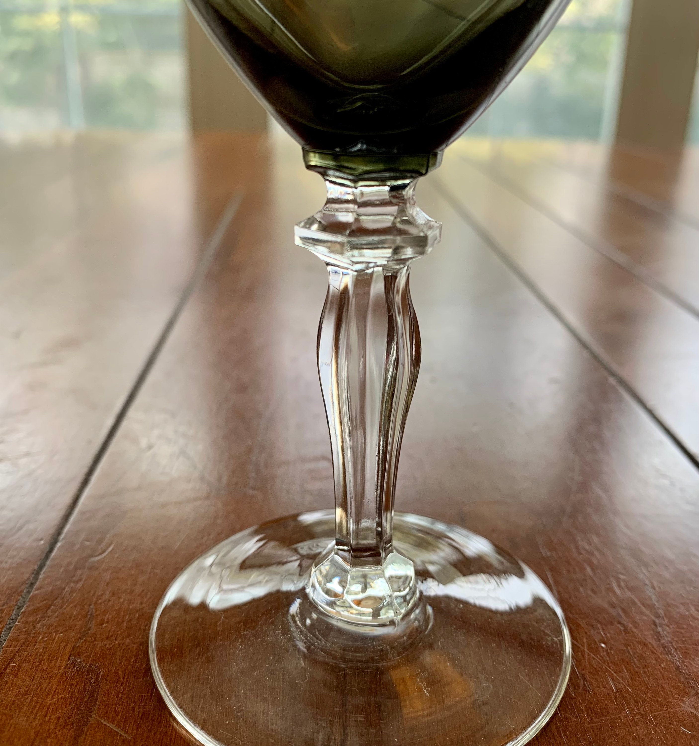 VINTAGE Celebrity Japan Wine Glasses Smoky Bowl Clear Etsy