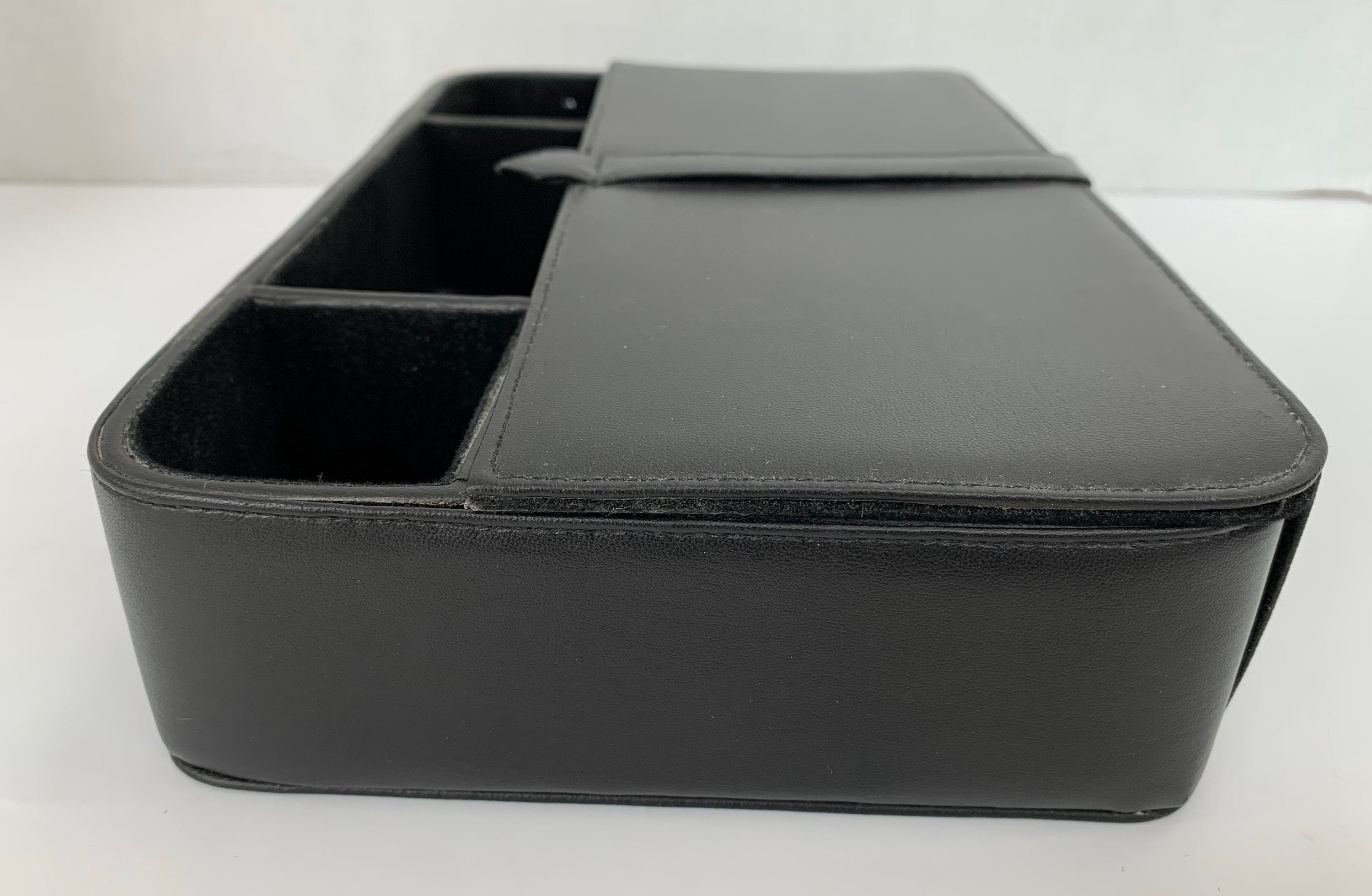 VINTAGE Black Faux Leather Jewelry Box Men's Jewelry Etsy