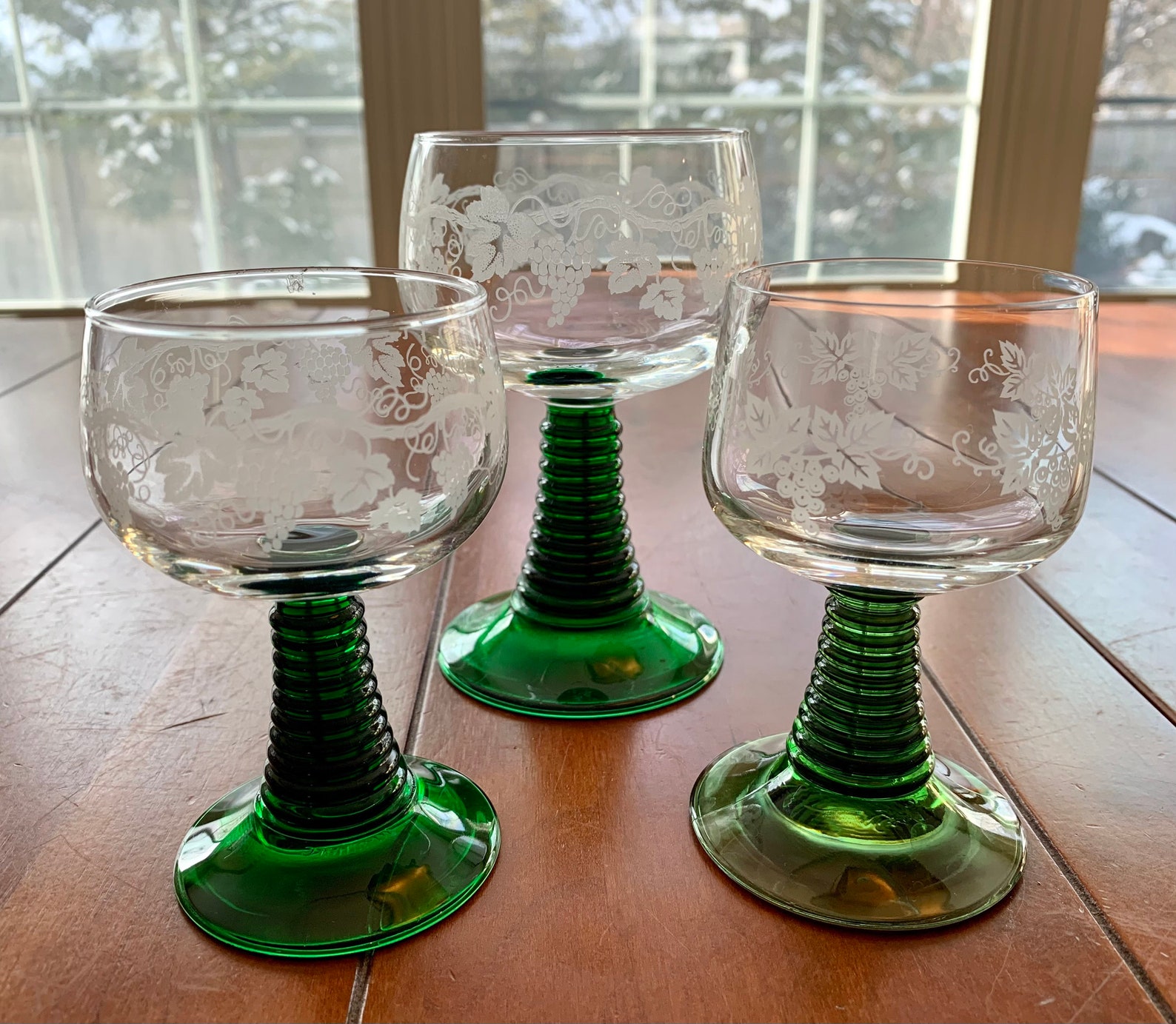 Discover Roemer Glass Green Stemmed German Wine Glasses