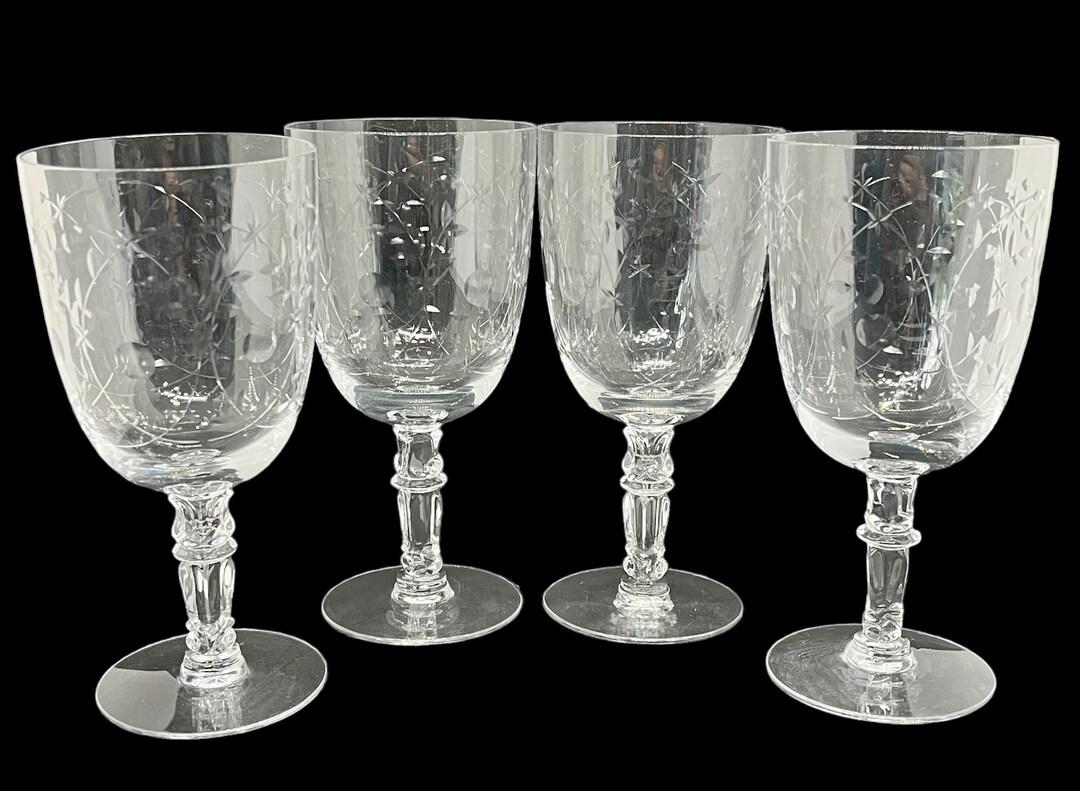 PAIR, Fostoria Crystal, Crystal Glasses, Water Glasses, Large