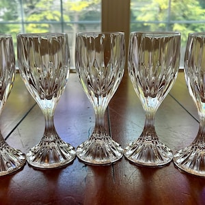 Vintage Mikasa Crystal Cordial Glasses - Park Lane Vertical Cut Set