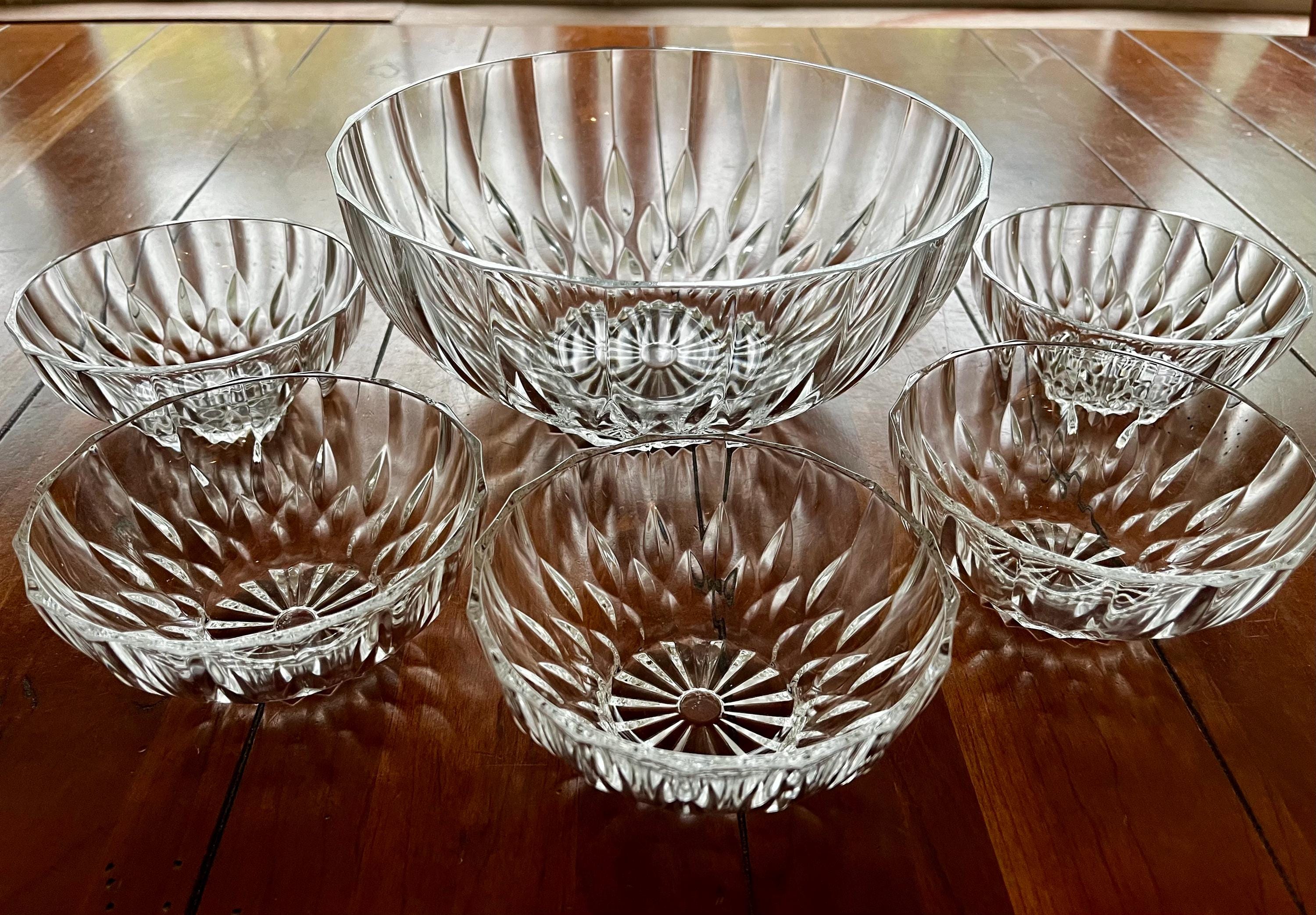 Baccarat クリスタルデザートボウル BACCARAT - CRYSTAL CAVIAR BOWL TWO PIECES CUT 20TH ART DECO - Les