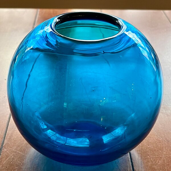 Round Glass Vase - Etsy