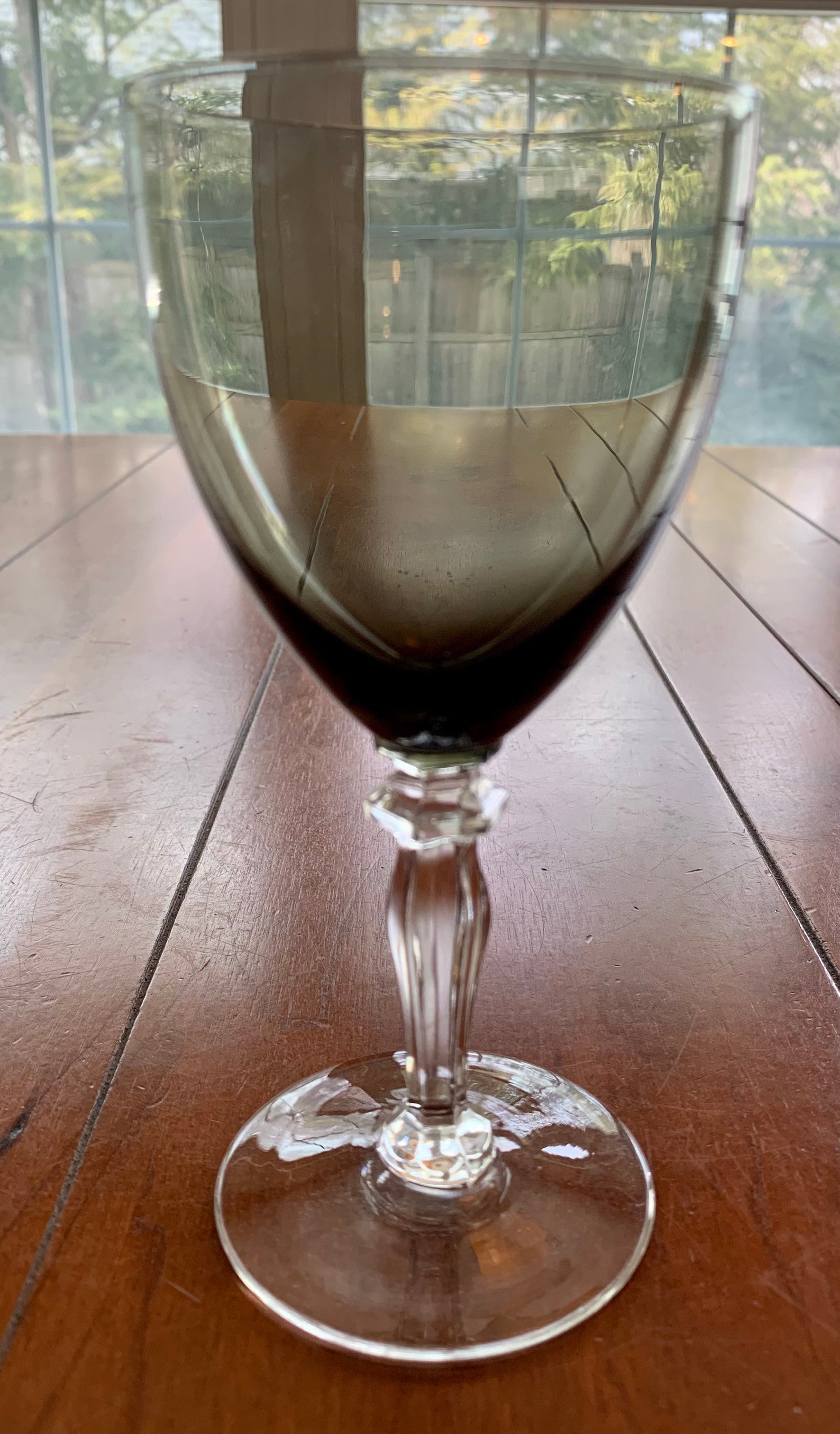 VINTAGE Celebrity Japan Wine Glasses Smoky Bowl Clear Etsy