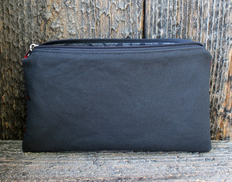 Large Celtic Pouch Red /& Black Celtic Knot Batik Zipper Pouch Celtic Makeup Case Travel Pouch Celtic Accessories Gift for Her