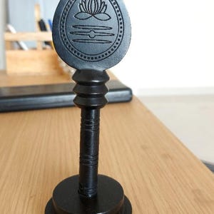 Karungali Vel, Karungali wood Vel with Stand Natural Ebony Wood Vel, Karungali Murugan Vel Karungali Vel for puja