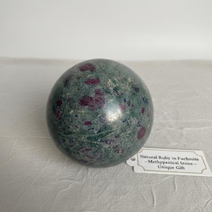 Natural Ruby in Fuchsite Sphere - Hand-Polished Crystal Ball