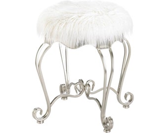 Fur Vanity Stool Etsy