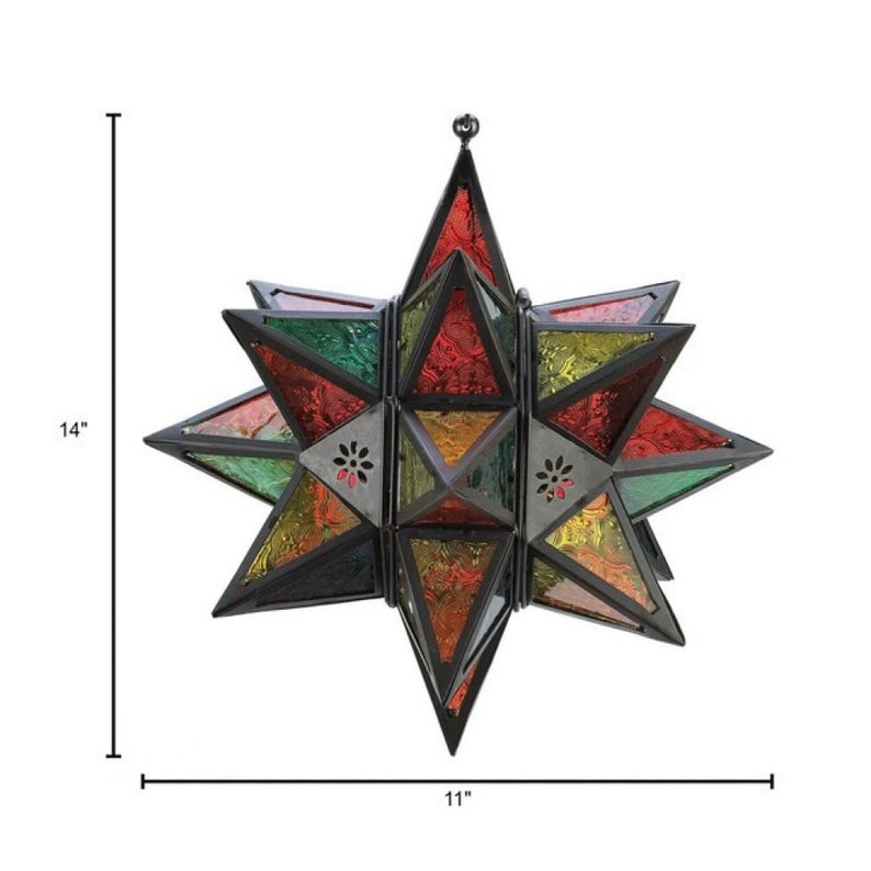 JewelTone MultiColor Star Candle Lantern Etsy