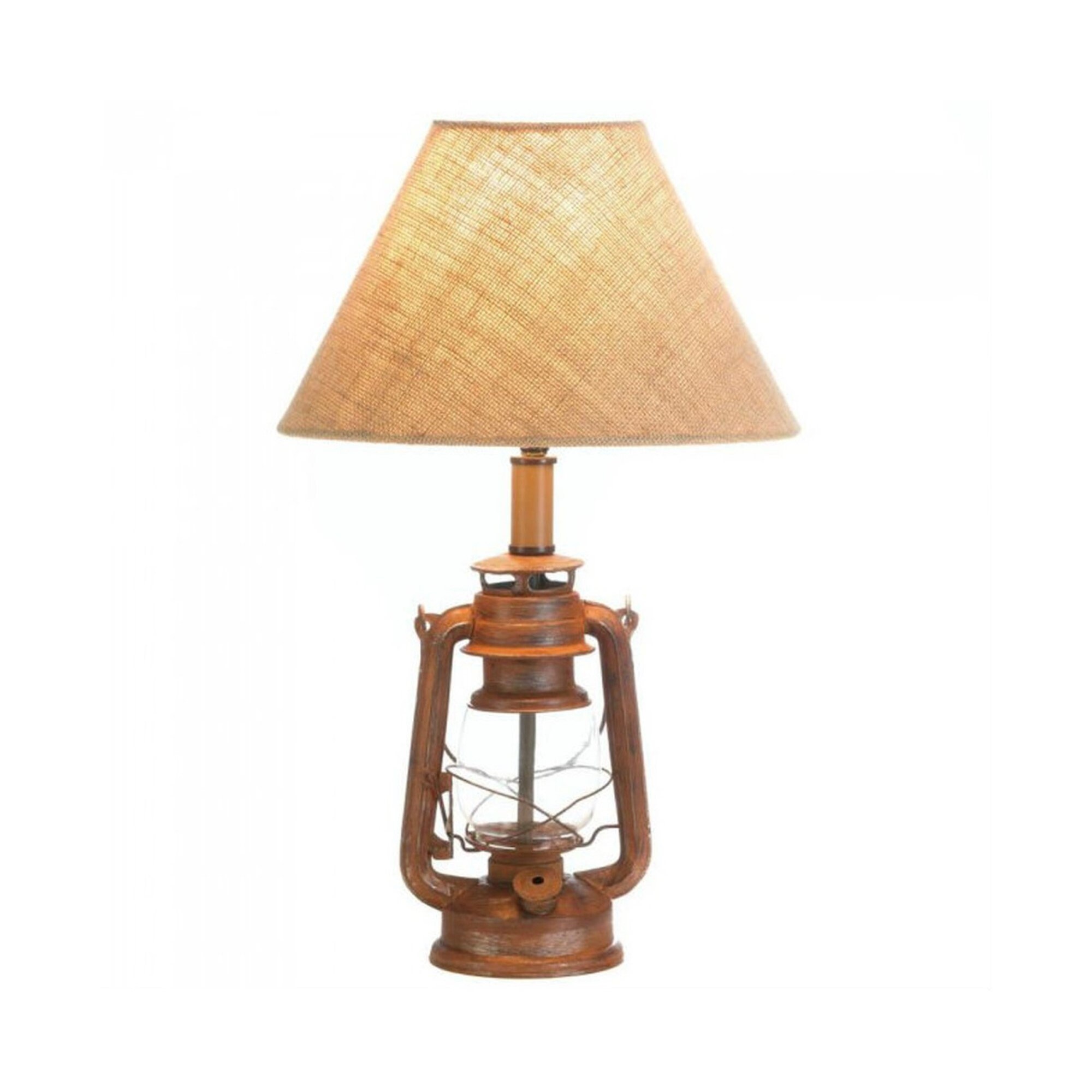 Vintagelook Camping Lantern Table Lamp Etsy