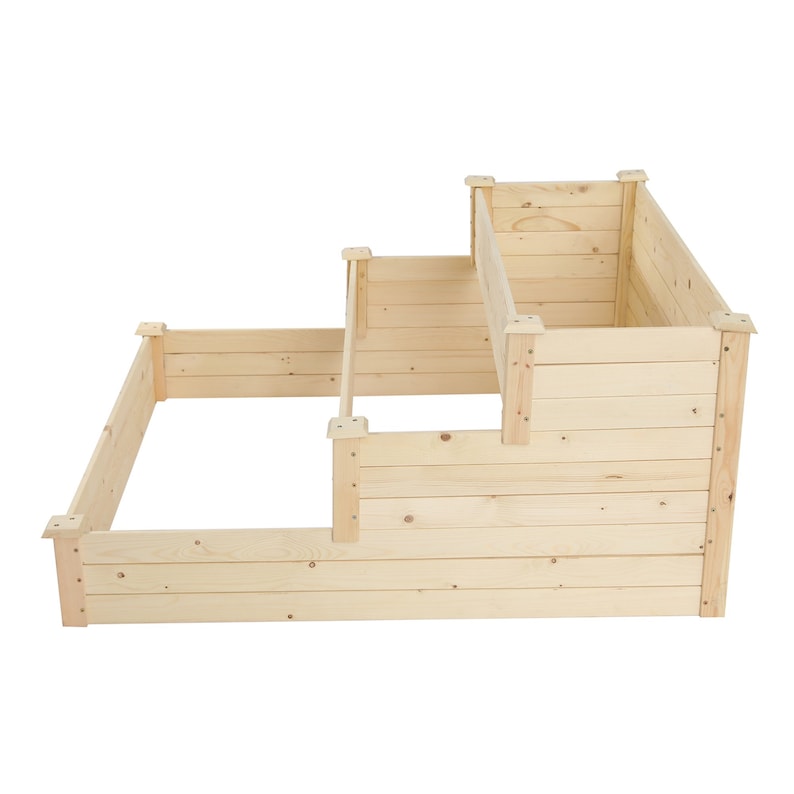 3-Tier Ground Wooden Planter Box
