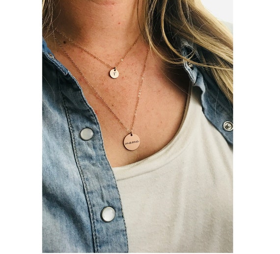Mama Layered Personalized Necklace 