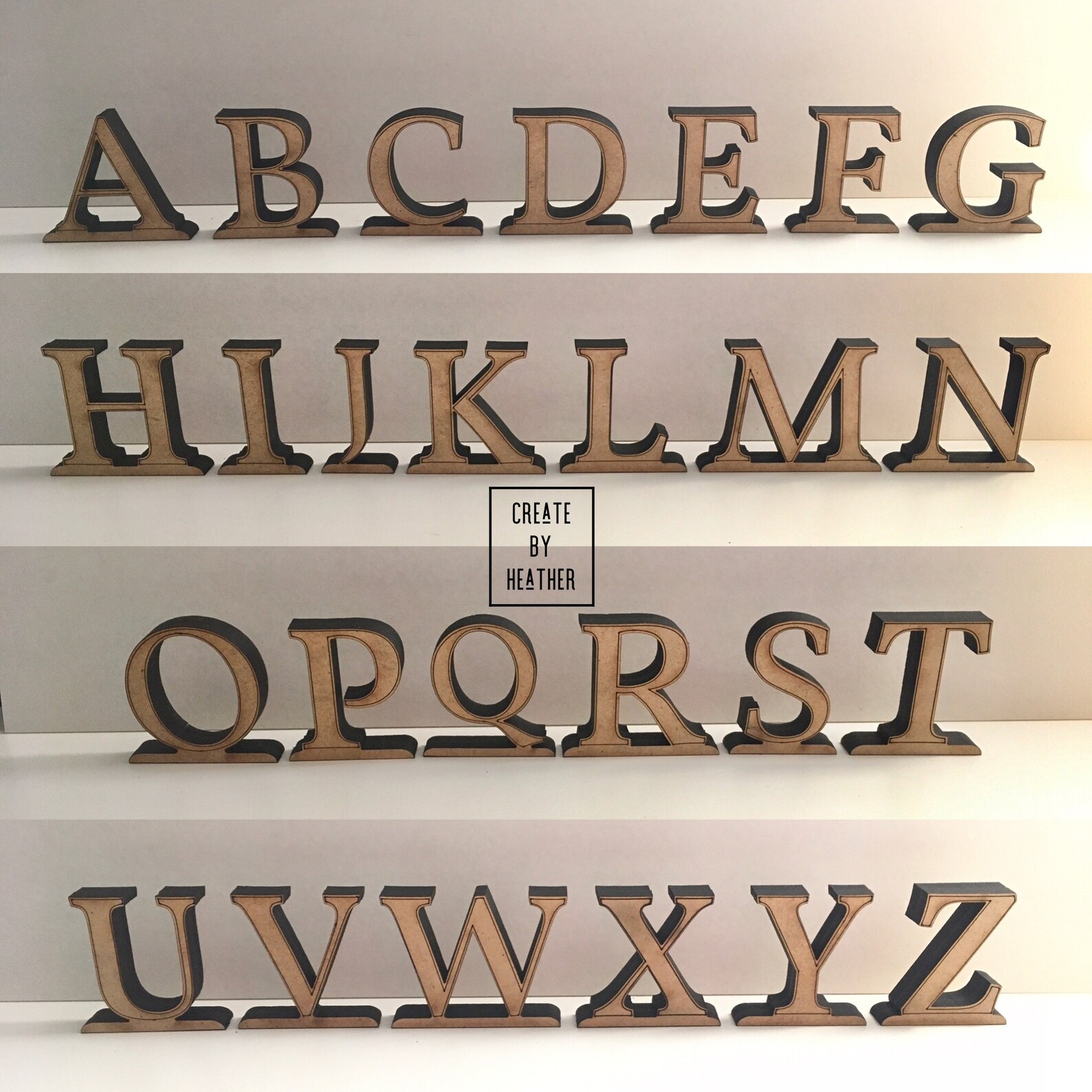 Wooden Laser Cut Letters and Numbers Custom Words Individual Etsy