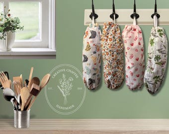Handmade Floral Plastic Bag Holder, Kitchen Storage