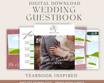Wedding Guest Book - Yearbook Inspired, Interactive, Unique